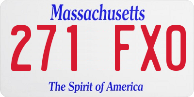 MA license plate 271FX0
