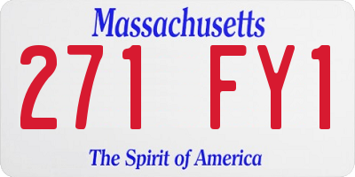MA license plate 271FY1