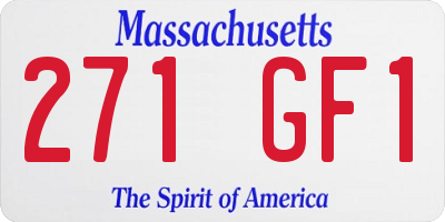 MA license plate 271GF1