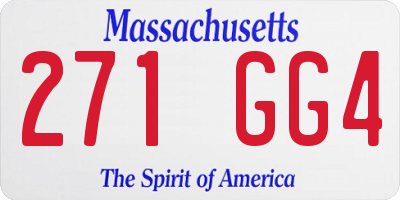 MA license plate 271GG4