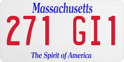 MA license plate 271GI1