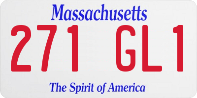 MA license plate 271GL1