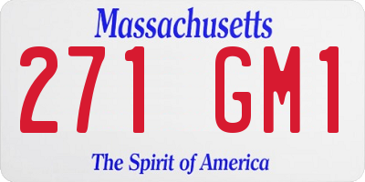 MA license plate 271GM1
