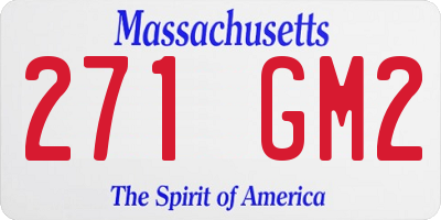 MA license plate 271GM2