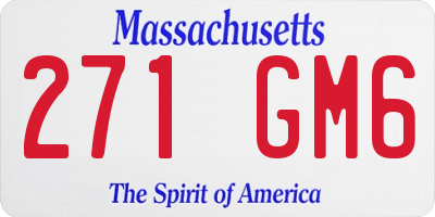 MA license plate 271GM6