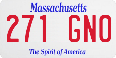 MA license plate 271GN0
