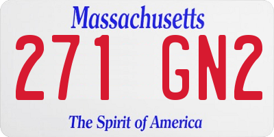 MA license plate 271GN2