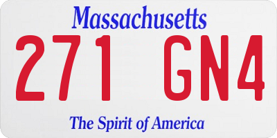 MA license plate 271GN4