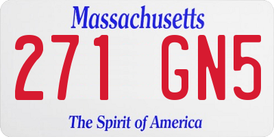MA license plate 271GN5
