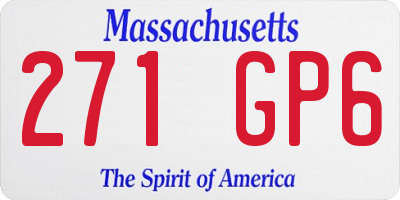 MA license plate 271GP6