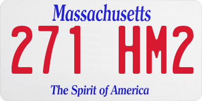 MA license plate 271HM2
