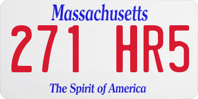 MA license plate 271HR5
