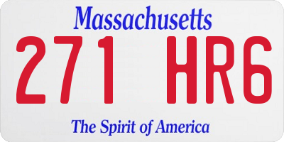 MA license plate 271HR6