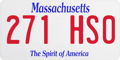 MA license plate 271HS0