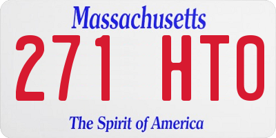 MA license plate 271HT0