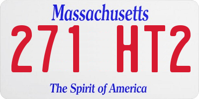 MA license plate 271HT2