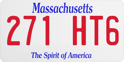MA license plate 271HT6