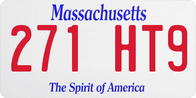 MA license plate 271HT9