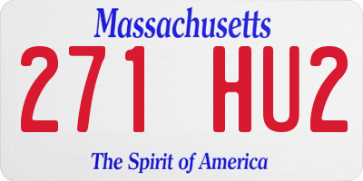 MA license plate 271HU2