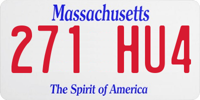 MA license plate 271HU4