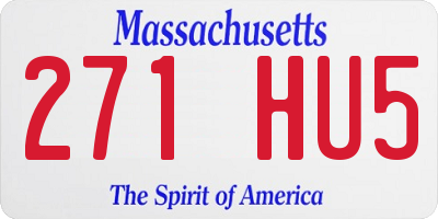 MA license plate 271HU5