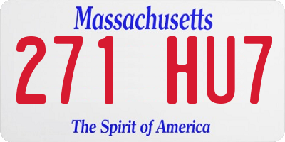 MA license plate 271HU7