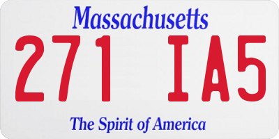 MA license plate 271IA5