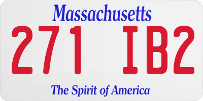 MA license plate 271IB2