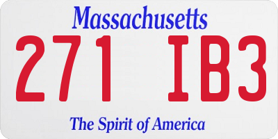 MA license plate 271IB3