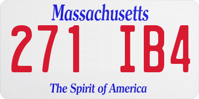 MA license plate 271IB4