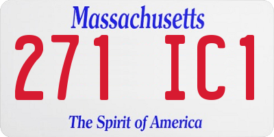 MA license plate 271IC1