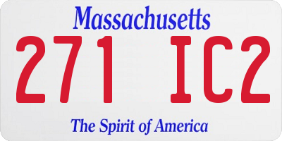 MA license plate 271IC2