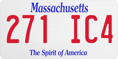 MA license plate 271IC4