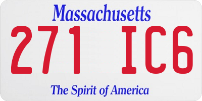 MA license plate 271IC6