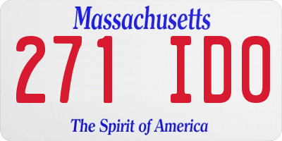 MA license plate 271ID0