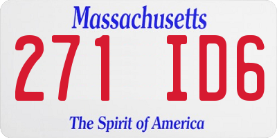 MA license plate 271ID6