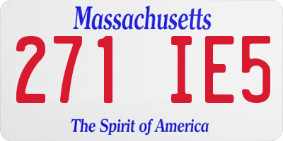 MA license plate 271IE5
