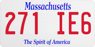 MA license plate 271IE6