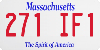 MA license plate 271IF1