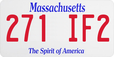 MA license plate 271IF2
