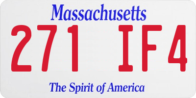 MA license plate 271IF4