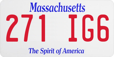 MA license plate 271IG6