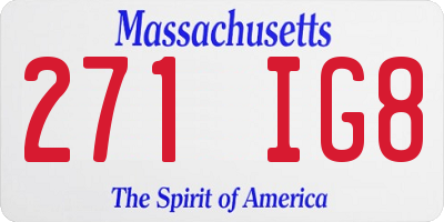 MA license plate 271IG8
