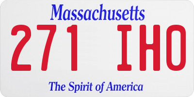MA license plate 271IH0