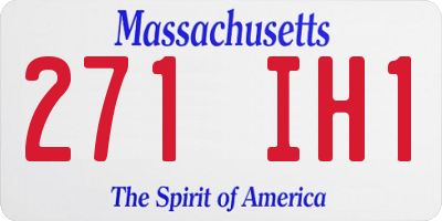 MA license plate 271IH1