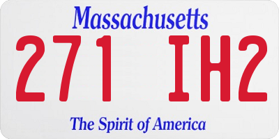 MA license plate 271IH2
