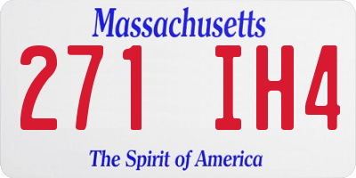 MA license plate 271IH4