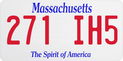 MA license plate 271IH5