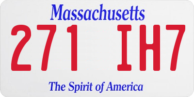 MA license plate 271IH7