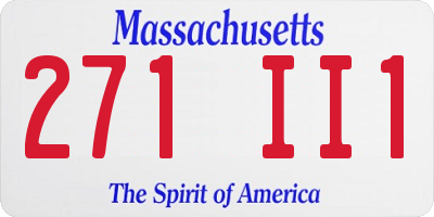 MA license plate 271II1